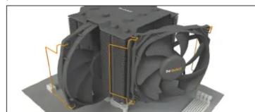 Be Quiet! Dark Rock Pro 4 - Montage de la plaque arrêté - 7