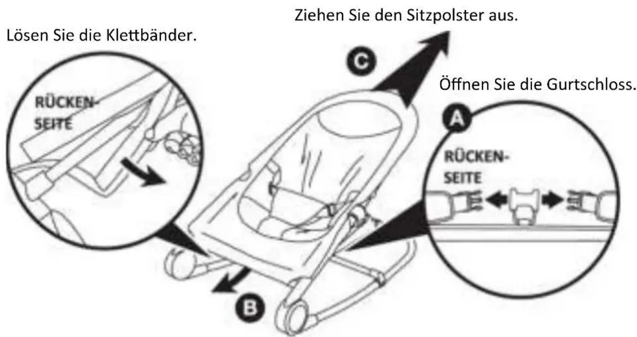 Topmark Indi - Sitzpolster entfernen. - 1