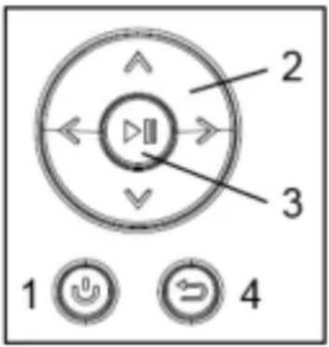 INTENSO Media Artist - 1) Distribución de botones del dorso del aparato - 1
