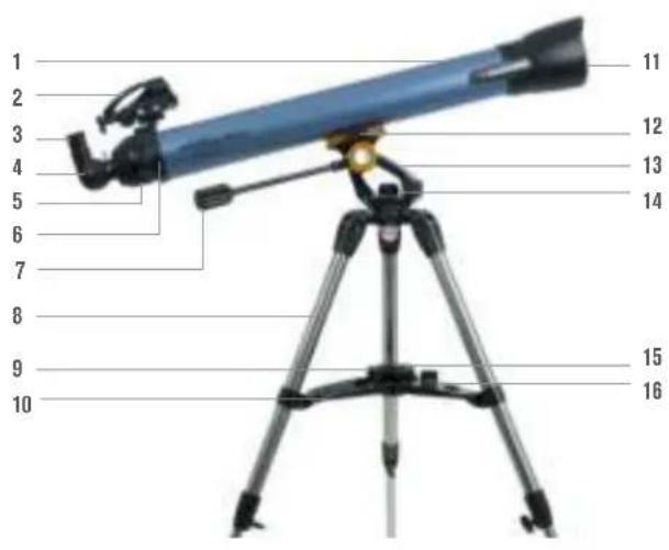 CELESTRON Inspire 100mm AZ - LISTA DE PIEZAS - 1