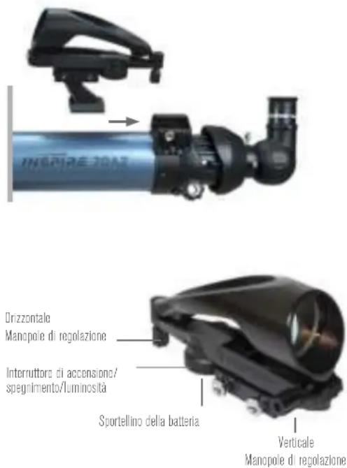 CELESTRON Inspire 100mm AZ - Per installare il cercatore procedere come segue. - 1
