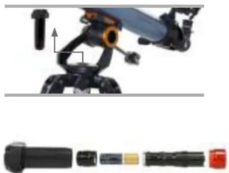 CELESTRON Inspire 100mm AZ - Per installare la batteria AA procedere come segue. - 1