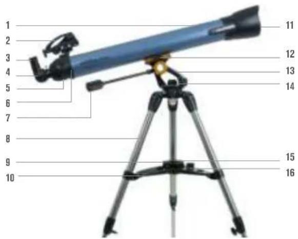 CELESTRON Inspire 100mm AZ - LISTE DES PIECES - 1