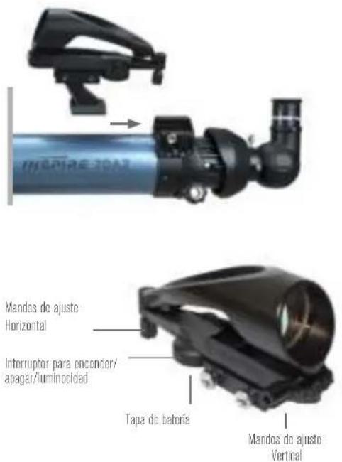CELESTRON Inspire 100mm AZ - Para instalar el localizador: - 1