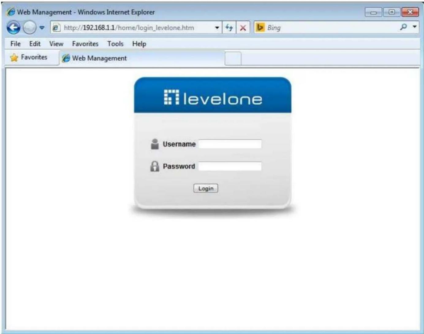 LEVELONE GEL2861 - Logging on to the equipment - 1
