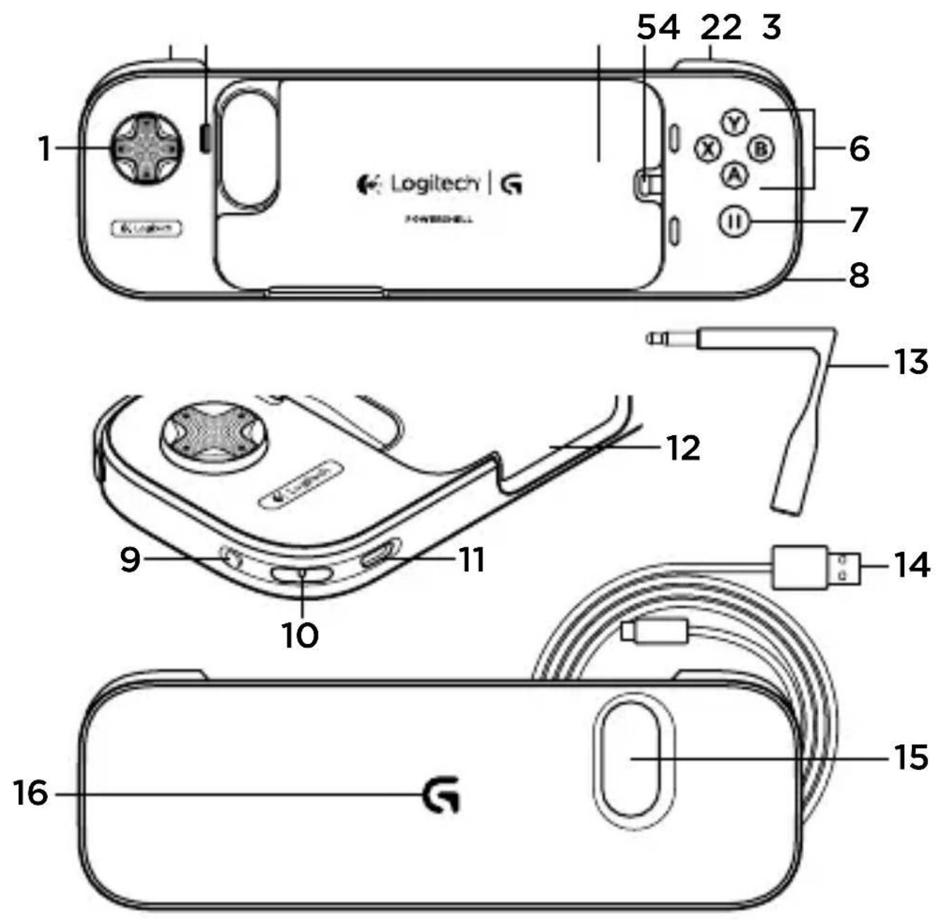 LOGITECH PowerShell Controller - Questo prodotto più incidere sulle prestazioni dei cellulari e della rete wireless quando in uso. - 1
