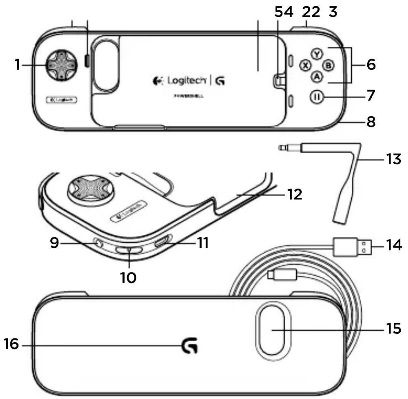 LOGITECH PowerShell Controller - iiie 1e - 1