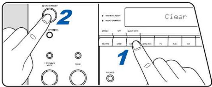 ONKYO TXNR696 - Réinitialisation de l'appareil (ceci réinitialise les paramétres de cet apparéil sur leur valeur par défaut) - 1