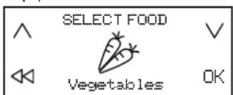 SELECT FOOD Vegetables OK
