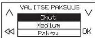 VALITSE PAKSUUS Ohut Medium Paksu OK