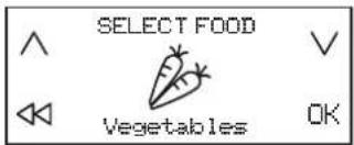 SELECT FOOD Vegetables OK