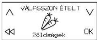 VÁLASSZON ÉTELT Zöldségek OK