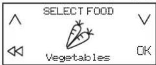SELECT FOOD Vegetables OK