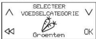 SELECTTEER VOEDSELCATEGORIE Groenten OK