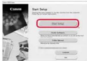 CANON Pixma TS9551C - Click Start Setup. - 1