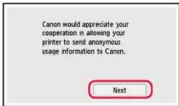 CANON Pixma TS9551C - Napauta Seuraava (Next). - 1