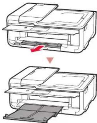 CANON Pixma TS9551C - Ziehen Sie das Papierausgabefach hersa. - 1