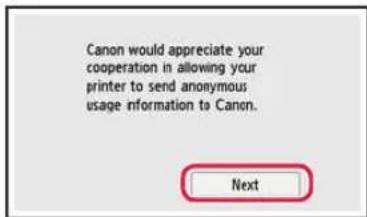 CANON Pixma TS9551C - Trykk pa Neste (Next). - 1