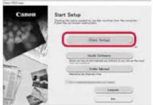 CANON Pixma TS9551C - Valitse Aloita assetukset (Start Setup). - 1