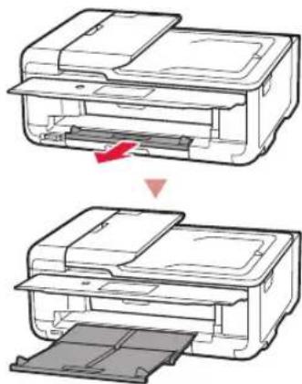 CANON Pixma TS9551C - Extraiga la bandeja de salute del papel. - 1
