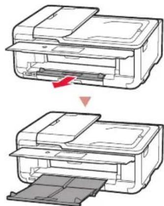 CANON Pixma TS9551C - Retirez le bac de sortie papier. - 1