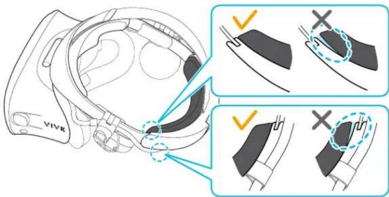 HTC VIVE Cosmos - Refixer les coussins avant et arrrière au casque - 8