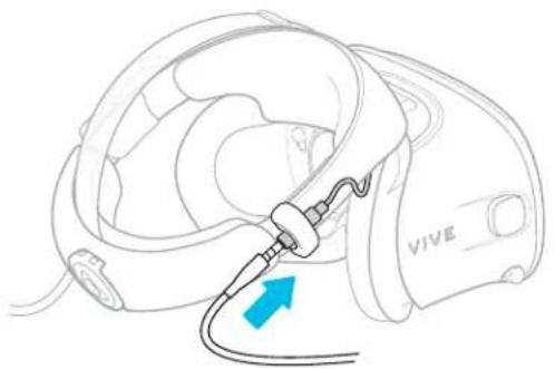 HTC VIVE Cosmos - Brancher vos écouteurs - 1