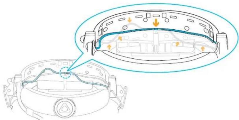 HTC VIVE Cosmos - Fixer le cable audio du casque - 2