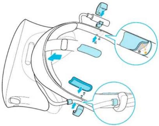 HTC VIVE Cosmos - Fixer les guide-cables à la bande du casque - 4