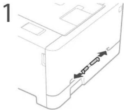 CANON iSensys LBP621Cw - Paperin lisaäminen käsinskyöttöaukloon - 1