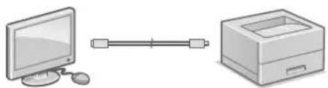 CANON iSensys LBP621Cw - Koble til via USB - 1