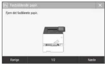 CANON iSensys LBP663Cdw - Der er opstaet et papirstop - 1