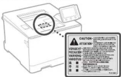 CANON iSensys LBP663Cdw - Lazerio saugos perspejimas - 1