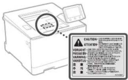 CANON iSensys LBP663Cdw - Informacja o klasie bezpiecznychstwa laserowego - 1