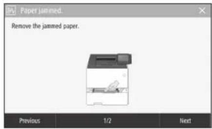 CANON iSensys LBP663Cdw - Paper Jams Have Occurred - 1