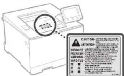 CANON iSensys LBP663Cdw - Precaúcio amba seguretat del laser - 1