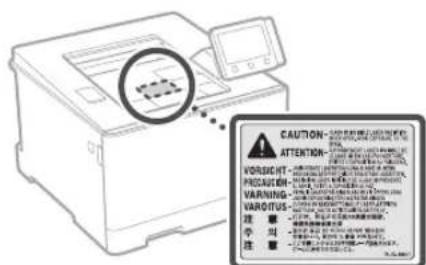 CANON iSensys LBP663Cdw - Laserraren segurtasun-abisua - 1