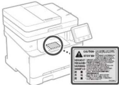CANON iSensys MF643Cdw - Hinweis zur Lasersicherheit - 1