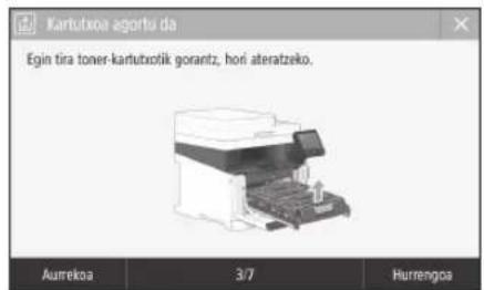 CANON iSensys MF643Cdw - Toner-kartutxoa aldatzea - 1