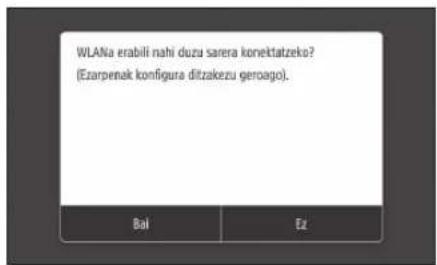 CANON iSensys MF643Cdw - Konexio metodoaren zehaztea - 1