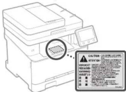 CANON iSensys MF643Cdw - Precaúcio amba seguretat del laser - 1