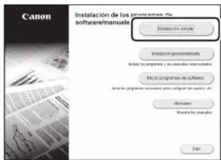 CANON iSensys MF643Cdw - Instalar el software - 2