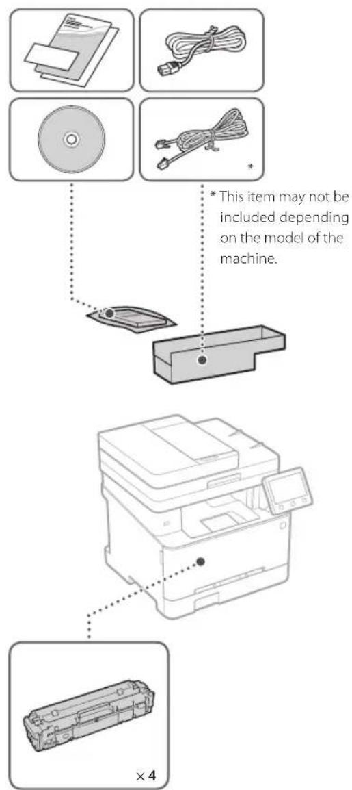 CANON iSensys MF643Cdw - Items Included with the Machine Installing the Machine - 1