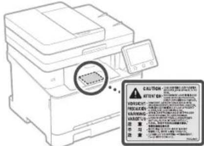 CANON iSensys MF643Cdw - Laser Safety Caution - 1