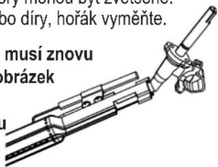 CHAR BROIL Professional 4400 B - Správné zapojení hořáku k ventilu - 1