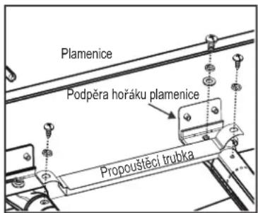 CHAR BROIL Professional 4400 B - Správné zapojení hořáku k ventilu - 2