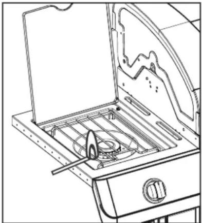 CHAR BROIL Professional 4400 B - Encender la placa caliente con cerillas - 1