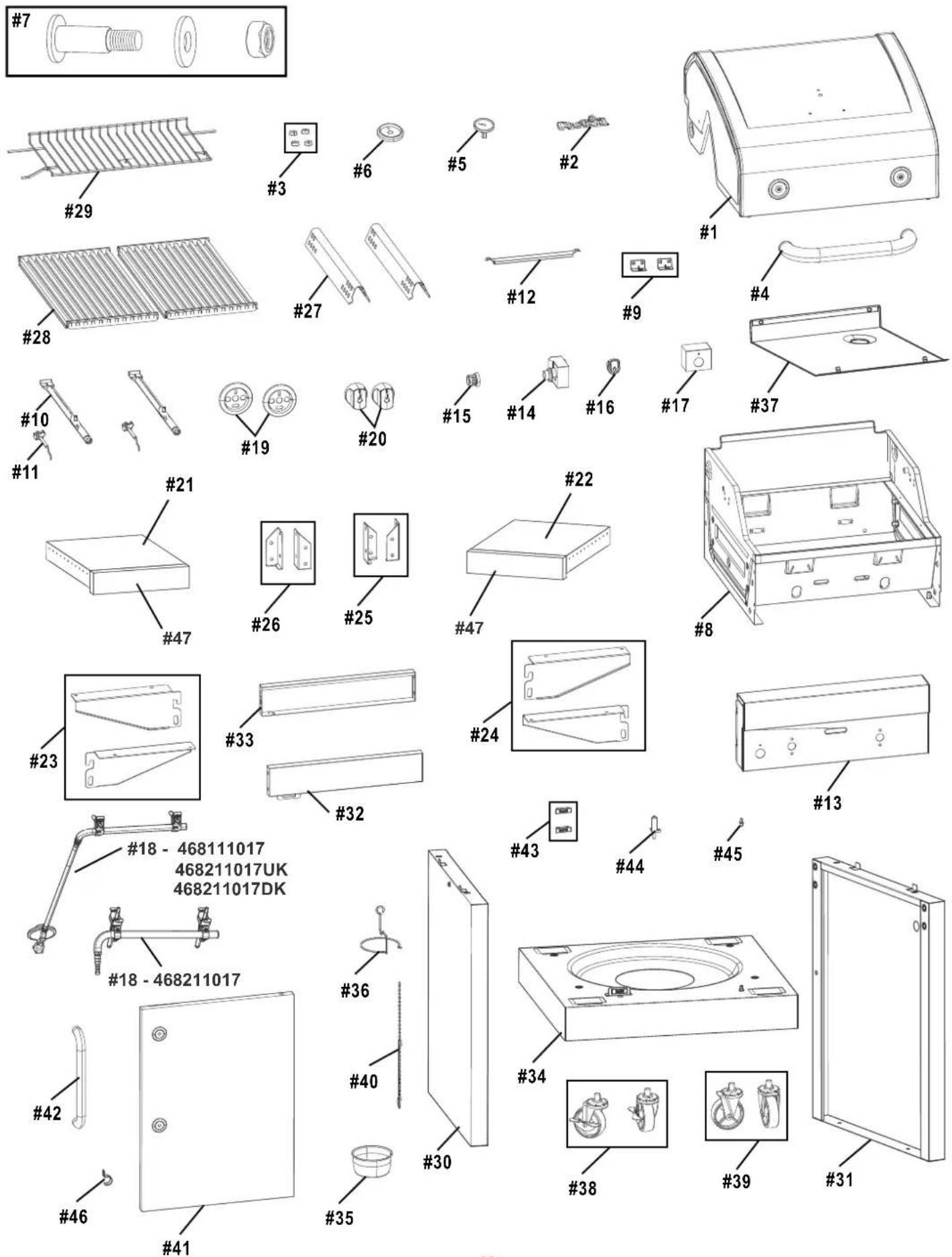 CHAR BROIL Perfomance 220 B - PARTS LIST - 2