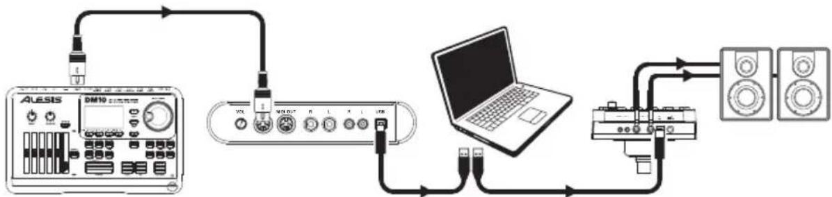 ALESIS DM LITE - Utilizzato del modulo batteria come modulo audio - 1