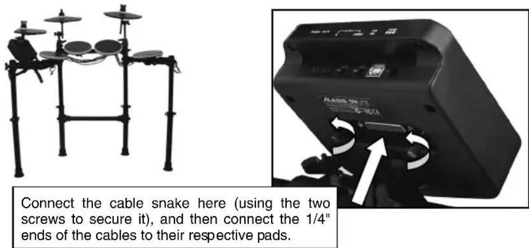 ALESIS DM LITE - Connecting the Drum Module - 1